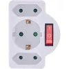 Maitinimo adapteris su kištuku Type F InLine 16471C 2x Type C + Type F Baltas
