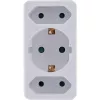 InLine 16471B maitinimo kištukų adapteris F tipas 2x C tipas + F tipas baltas