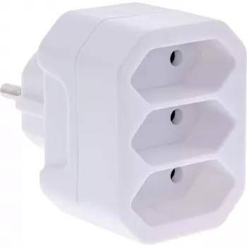 Kištukinis adapteris Type F į Type C InLine 16471A baltas