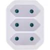 Kištukinis adapteris Type F į Type C InLine 16471A baltas