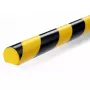 Durable S32R plastikinis apvalus profilis juodai geltonas 1000 mm
