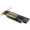 InLine 76660T PCIe 3.0 x16 adapterio kortelė M.2 NVMe, M.2 SATA ir mSATA
