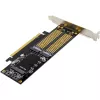 InLine 76660T PCIe 3.0 x16 adapterio kortelė M.2 NVMe, M.2 SATA ir mSATA