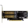 InLine 76660T PCIe 3.0 x16 adapterio kortelė M.2 NVMe, M.2 SATA ir mSATA