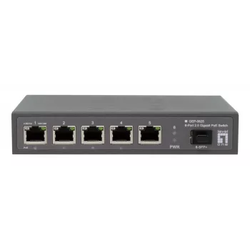 LevelOne GEP-0625 tinklo jungiklis Nevaldomas 2.5G Ethernet (100/1000/2500) Power over Ethernet (PoE) Juodas