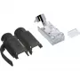 InLine RJ45 crimp jungtis Cat.6A ekranuota, 3 dalių, juoda, 100 vnt. pakuotė