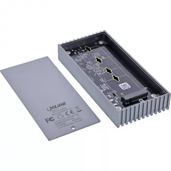 Išorinis USB4 korpusas InLine 00031J — USB-C į M.2 NVMe SSD, 40 Gb/s, aliuminis