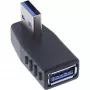 USB 3.2 Gen 1 adapteris 270° InLine 35300U — USB Type-A į Type-A, stačiu kampu