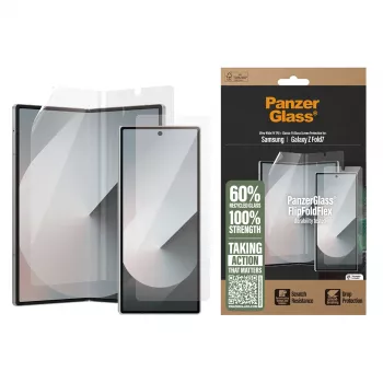 PanzerGlass apsauginis rinkinys Samsung Galaxy Z Fold7 – TPU pagrindiniam ekranui ir stiklinis dangtelio ekranui, atsparus smūgiams ir įbrėžimams