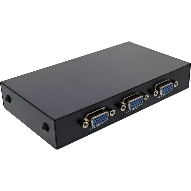 InLine VGA jungiklis mechaninis 2 prievadų 15 kontaktų Sub-D HD 1920 x 1440