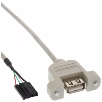 USB 2.0 adapterio laidas InLine 33440F 0,60 m USB A lizdas / vidinis header
