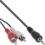 Garso kabelis 2x RCA (vyriškas) / 3,5 mm stereo (vyriškas) 1,5 m InLine 89939S