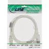 InLine USB 2.0 prailginimo kabelis Type A M/F, skaidrus, su feritu, 5 m