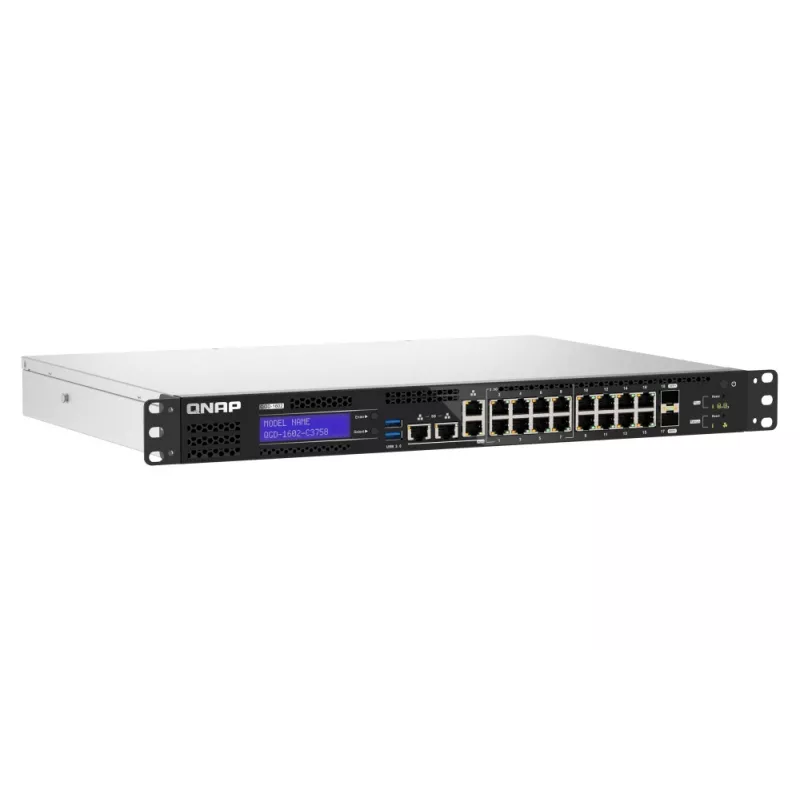 QNAP QGD-1602-C3758-16G valdomas L2 tinklo jungiklis su 16 2.5G Ethernet prievadų
