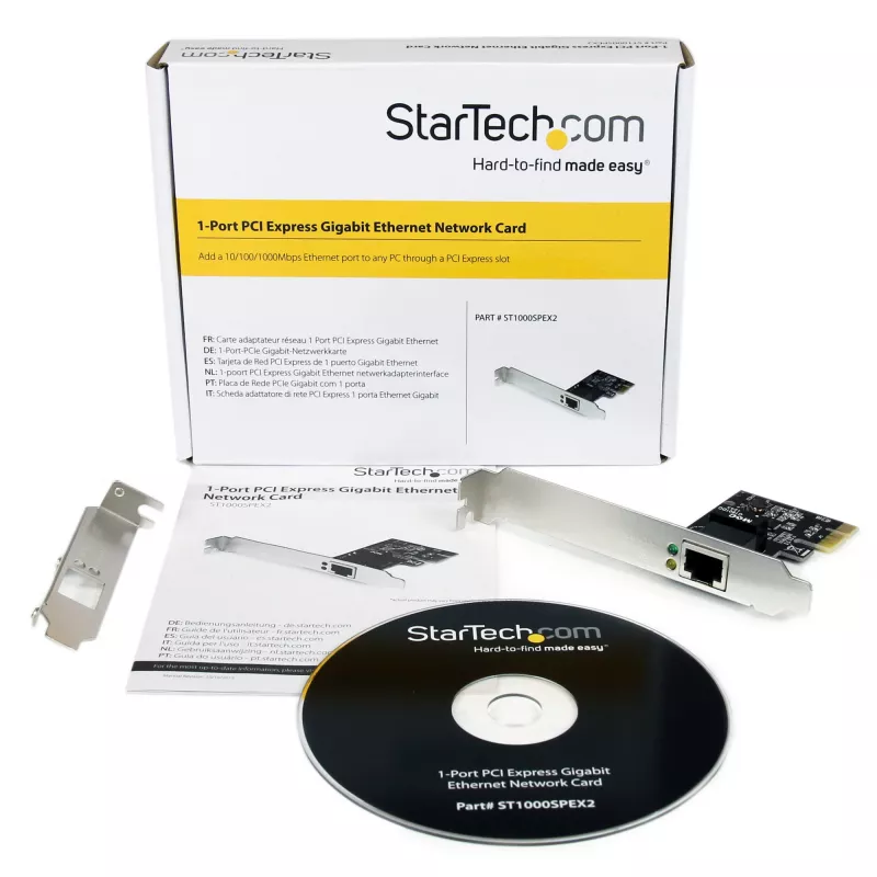 StarTech.com ST1000SPEX2 1 prievado PCI Express PCIe Gigabit tinklo serverio adapteris NIC kortelė – dvigubas profilis