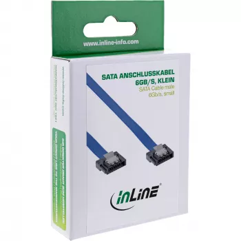 InLine SATA 6Gb/s laidas mažu kištuku 0,3 m su fiksatoriais