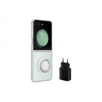 Dėklas Flip Samsung Galaxy Z Flip5 EF-XF73KKTEGWW — permatomas, 6,7 colio (17 cm) ekranui