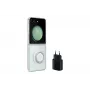 Samsung EF-XF73KKTEGWW pradžios rinkinys telefonui Galaxy Z Flip5, Clear Gadget Case dėklas + maitinimo adapteris, skaidrus/juodas