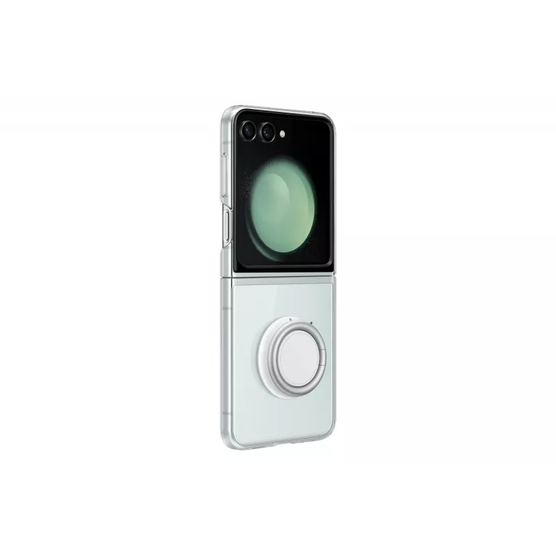 Samsung EF-XF73KKTEGWW pradžios rinkinys telefonui Galaxy Z Flip5, Clear Gadget Case dėklas + maitinimo adapteris, skaidrus/juodas
