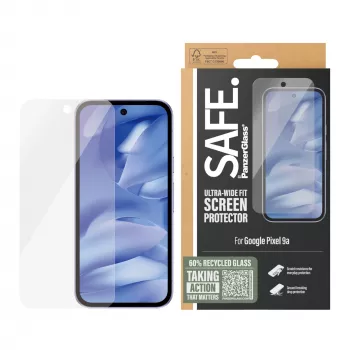 PanzerGlass SAFE. apsauginis stiklas Google Pixel 9a | Ultra-Wide Fit