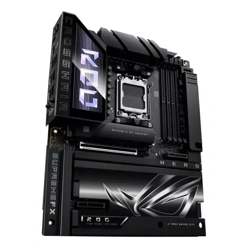 Motininė plokštė ASUS ROG CROSSHAIR X870E HERO BTF — AMD X870E, lizdas AM5, ATX, DDR5, M.2, Wi‑Fi 7