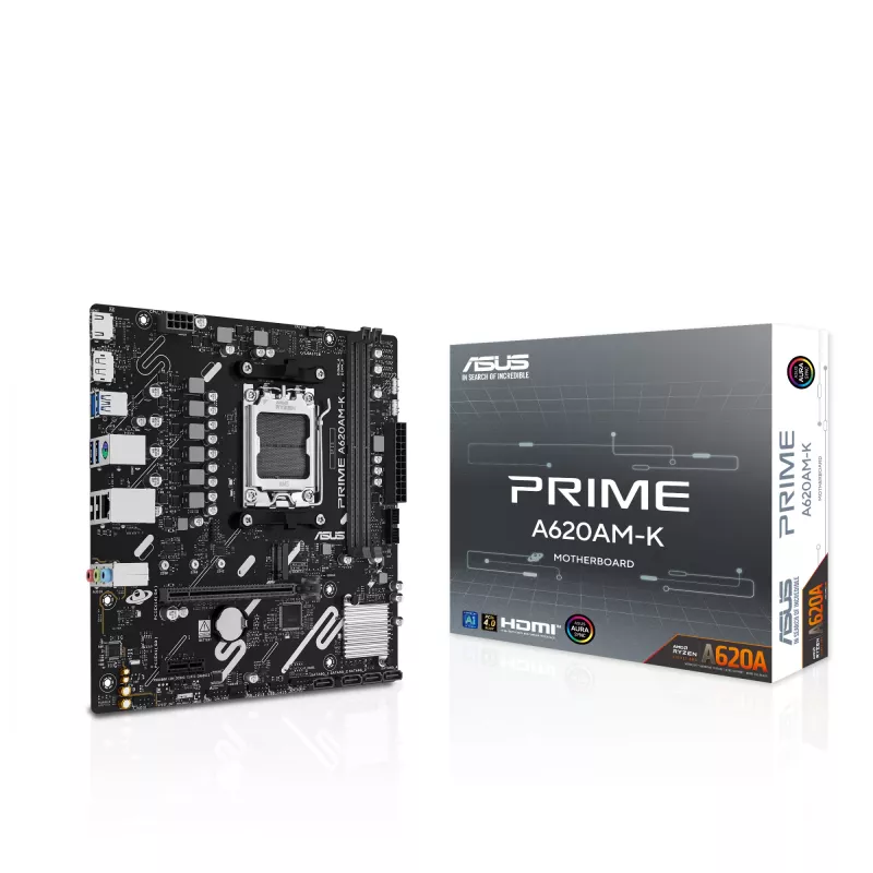 Motininė plokštė ASUS PRIME A620AM-K Socket AM5 microATX DDR5, 2 lizdai, max 128 GB, A620A mikroschemynas