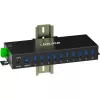 InLine 35396C pramoninis USB 3.2 Gen 1 koncentratorius, 10 prievadų, aliuminio korpusas, juodas