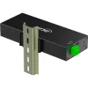 InLine 35396C pramoninis USB 3.2 Gen 1 koncentratorius, 10 prievadų, aliuminio korpusas, juodas