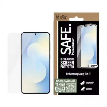 Apsauginis stiklas PanzerGlass SAFE. by® Samsung Galaxy S25 FE 5G | Ultra-Wide Fit su EasyAligner