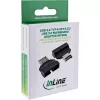 InLine 33446T adapteris USB Type-E Key A, 20 kontaktų į USB 3.0 lizdą, 19 kontaktų, juodas