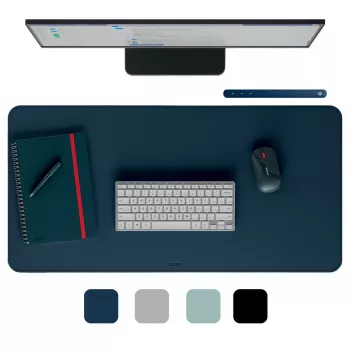 Stalo kilimėlis LEITZ Large Desk Mat, PVC, tamsiai mėlynas, 400 x 800 x 2 mm