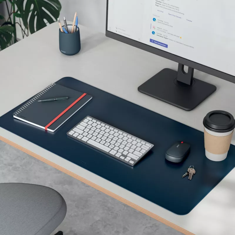Stalo kilimėlis LEITZ Large Desk Mat, PVC, tamsiai mėlynas, 400 x 800 x 2 mm