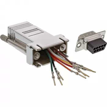 InLine 68889M adapteris 9 kontaktų Sub-D (kištukas) į RJ45 (lizdas), metalizuotas korpusas