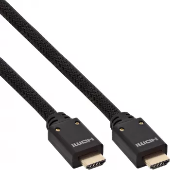 InLine HDMI Active kabelis, HDMI-High Speed su Ethernet, M/M, nailono pynė, 10m