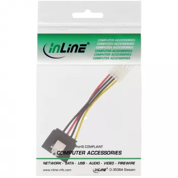 InLine SATA maitinimo adapterio laidas 3,5 colio / 15 kontaktų SATA su fiksatoriumi 0,06 m