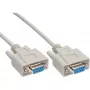InLine Serial kabelis, UL2462, liejinis, DB9F/M, 1:1, 1,8 m, smėlio spalvos, urmu
