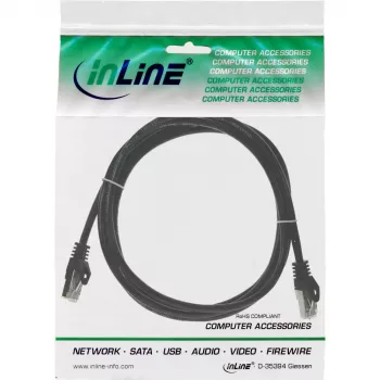 InLine Patch laidas F/UTP Cat.5e juodas 2m
