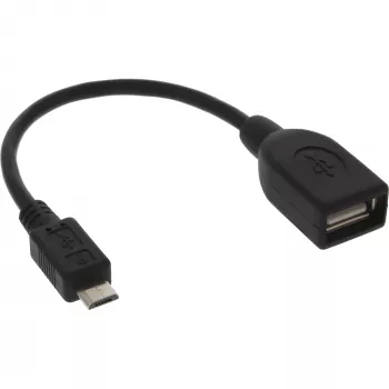 InLine Micro USB OTG adapterio laidas Micro-B kištukas į USB A lizdą 0,1 m