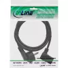 InLine maitinimo laidas, CEE 7/7 kampuotas / 3 kontaktų IEC C13 vyriškas kampuotas, 1 m