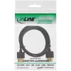 InLine High Speed HDMI kabelis su Ethernet, AM/AM, itin plonas, juodas/auksinis, 1,5 m