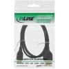 InLine High Speed HDMI laidas su Ethernet, AM/CM, itin plonas, juodas/auksinis, 1,5 m