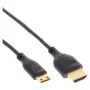 InLine High Speed HDMI laidas su Ethernet, AM/CM, itin plonas, juodas/auksinis, 1,5 m