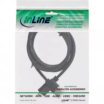InLine High Speed HDMI laidas su Ethernet, AM/DM, itin plonas, juodas/auksinis, 1 m