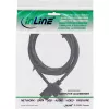 InLine High Speed HDMI laidas su Ethernet, AM/DM, itin plonas, juodas/auksinis, 1,5 m