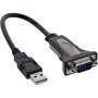 USB 2.0 į Serial adapterio laidas InLine 33306I 0,25 m juodas