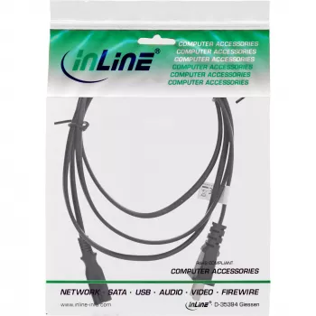 InLine maitinimo laidas su Kinijos kištuku į Euro8 IEC-C7, juodas, 1,8 m