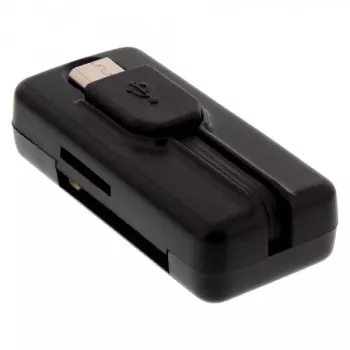 InLine OTG kortelių skaitytuvas Dual Flex SD, micro SD su USB prievadu ir 2 lizdais