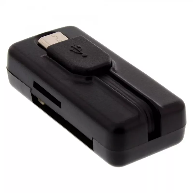 InLine OTG kortelių skaitytuvas Dual Flex SD, micro SD su USB prievadu ir 2 lizdais