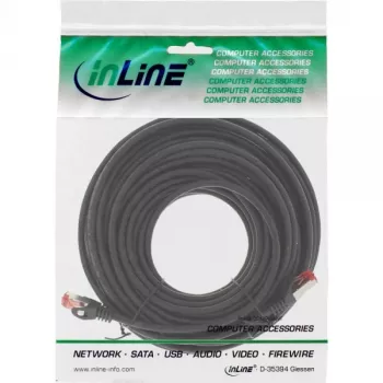 InLine Patch Laidas S/FTP PiMF Cat.6 250MHz varis halogenų neturintis juodas 15m