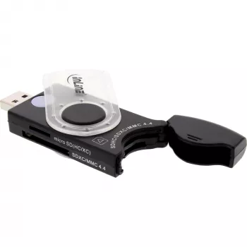 InLine USB 3.0 mobilus kortelių skaitytuvas su 2 lizdais SD SDHC SDXC microSD